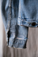 Wrangler blue bell 1960's 24MJZ Denim Jacket CONMAR Zip 60s vintage blue denim zipper jacket made in the United States
