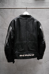 BERING Vintage Leather Racing Jacket復古賽車皮衣夾克