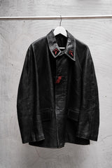 1960's French Vintage Fireman Leather Jacket 法國古著消防員皮衣夾克