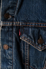 Levi's 1970's 70505 Big E Type III Denim Trucker Jacket Blanket Lined 70s vintage denim jacket American made blanket lining