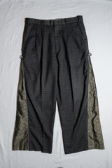 (L) Ban Restructure Zipper Suit Pants wide-leg zipper suit pants