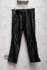 JTS Vintage Side Lace-up Leather Motorcycle Pants 古著側綁帶真皮機車褲