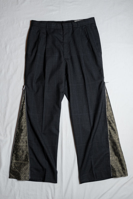 (O) バンリストラクチャジッパースーツパンツ