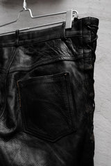 JTS Vintage Side Lace-up Leather Motorcycle Pants 古著側綁帶真皮機車褲