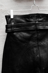1980's-90's MODEKA Vintage Leather Motor Racing Pants 德國古著高腰重機皮褲