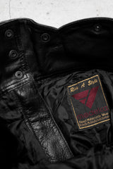 1980's-90's MODEKA Vintage Leather Motor Racing Pants 德國古著高腰重機皮褲