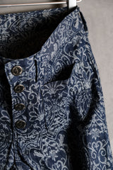 Paisley Jacquard Denim Flared Jeans 古著圖騰緹花丹寧喇叭褲