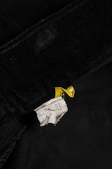 日本のヴィンテージ ブラック ベルベット フレア パンツ