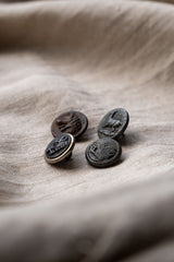 French Antique Animal Embossed Hunting Buttons Set 法國古董 動物浮雕狩獵扣