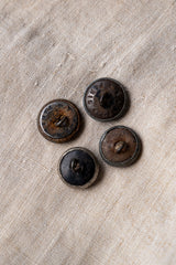 French Antique Animal Embossed Hunting Buttons Set 法國古董 動物浮雕狩獵扣