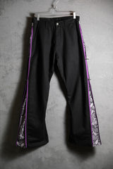 Remade Snake Print Zip Wide Leg Pants