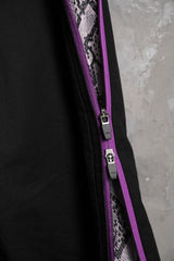 Remade Snake Print Zip Wide Leg Pants