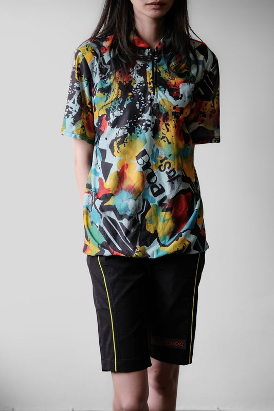 Vintage Marcel Clair abstract pattern cycling jersey