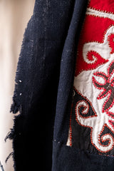 Vintage handmade Indigo textile QUILT.Antique Quilts 復古手工刺繡藍染 古布 可當 桌布 掛布 拍照背景