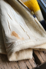 1960's ”Hudson's Bay Point Blanket” Vintage Striped Wool Coat Jacket 1960s Vintage Striped Wool Coat