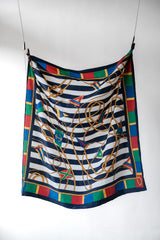 ヴィンテージバロックプリントシルクスカーフ バロックプリントシルクスカーフ