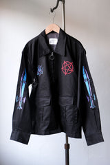 OVKLAB 18S/S バズーカ スカジャン ジャケット 台湾ストリートブランド 取り外し可能 ファスナー 刺繍 ジャケット