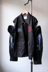 OVKLAB 18S/S バズーカ スカジャン ジャケット 台湾ストリートブランド 取り外し可能 ファスナー 刺繍 ジャケット