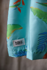 Nike Dri-Fit Polyester Hawaiian Shirt quick-dry fabric floral shirt