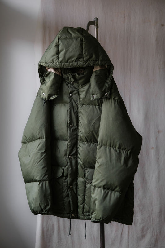 CAMP7 レトロ ダウンジャケット アメリカのアウトドアブランド レトログリーン フード付きダウンジャケット