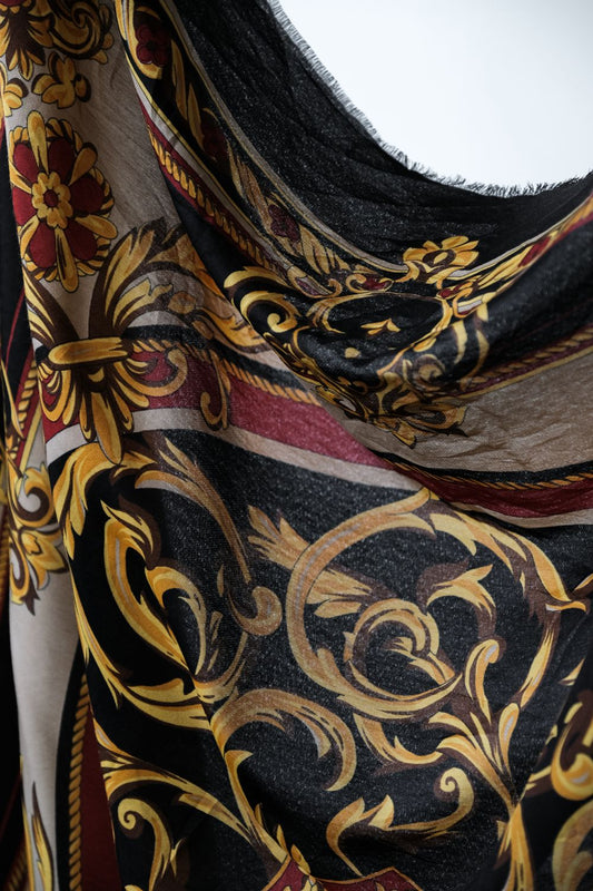 Vintage Baroque Print Big Scarf 巴洛克印花棉質特大方巾