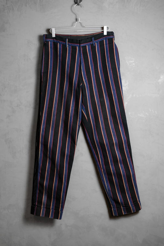Nepenthes Striped Sideline Pants 日本選貨名所 早期自有品牌 尼龍邊條條紋長褲 日本製