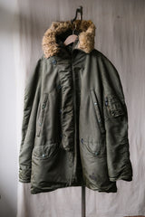 USAF 1960's N-3B ECW Wolf Fur Hood Flight Parka US military issued pilot polar cold-proof coat wolf fur hat