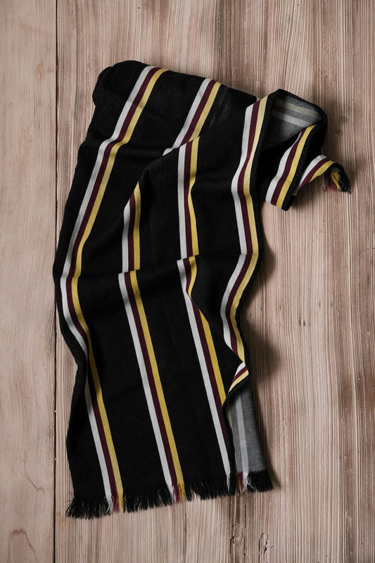 British Vintage Striped College Scarf 古著英國大學學院直條紋羊毛圍巾