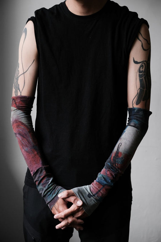 Yohji Yamamoto Pour Homme OUTLAST PLAIN STITCH ARM WARMER 山本耀司主線 嫘縈印花保暖袖套