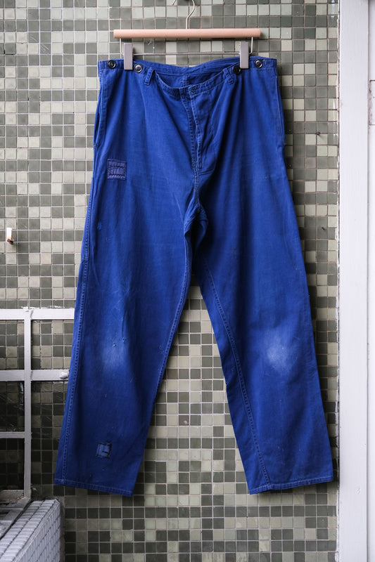 1970~80’s Vintage French China Indigo Cotton Twill Work Pants