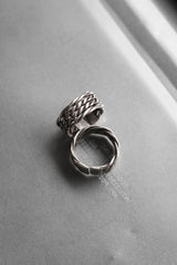 蛇編みシルバー999リング
