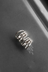 Parallel Flow 999 Silver Ring
