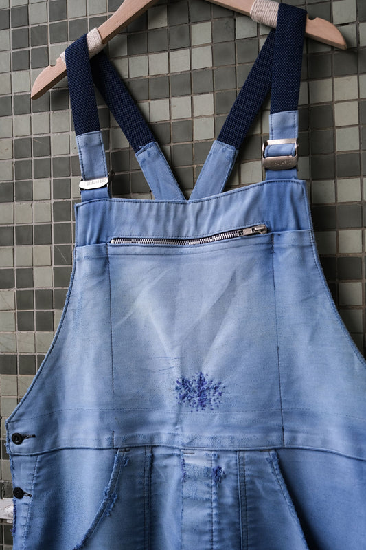 1950s-60s "Beau-Fort" French Indigo Moleskin Dungarees Overalls