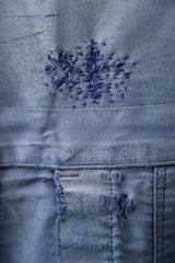 1950~60’s “Beau-Fort” French Indigo Moleskin Dungarees Overalls 古著法國工裝藍染鼴鼠皮吊帶褲 Boro縫補