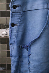 1950s-60s "Beau-Fort" French Indigo Moleskin Dungarees Overalls