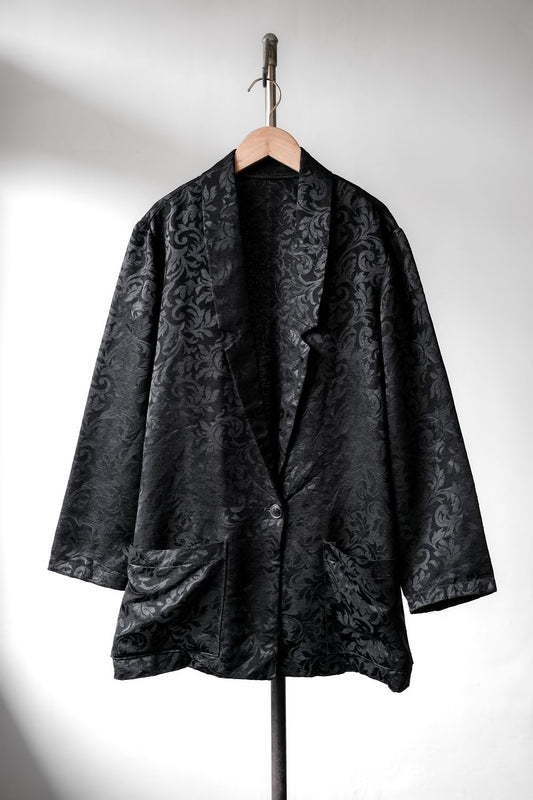 Vintage Floral Jacquard Blazer Jacket
