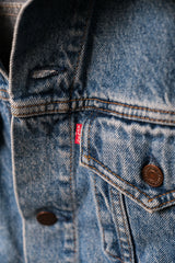 Levi's 1990's Vintage 75406 Denim Trucker Jacket Early Canadian-made vintage denim jacket