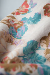 ”Liz Claiborne” Vintage Linen Cotton Floral Print Blazer Jacket 復古棉麻花卉休閒西裝外套