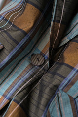 ”YESSICA by C&A” Vintage Plaid Blazer Jacket 復古格紋單釦休閒西裝外套