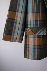 ”YESSICA by C&A” Vintage Plaid Blazer Jacket 復古格紋單釦休閒西裝外套