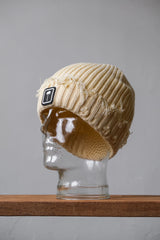 Palm Angels PXP Fisherman Beanie - Sand White Italian street brand fisherman's hat sand color