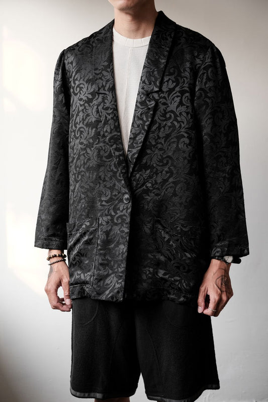 Vintage Floral Jacquard Blazer Jacket