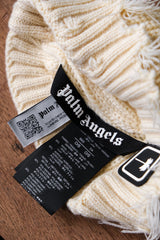 Palm Angels PXP Fisherman Beanie - Sand White Italian street brand fisherman's hat sand color