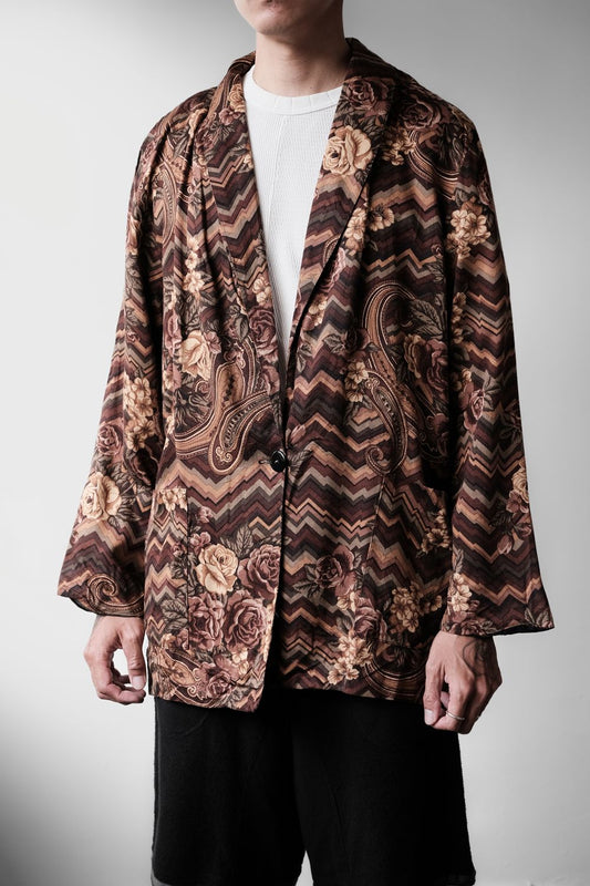 "Kensington Square" Vintage Floral Print Blazer Jacket Vintage floral print casual suit jacket made in the United States