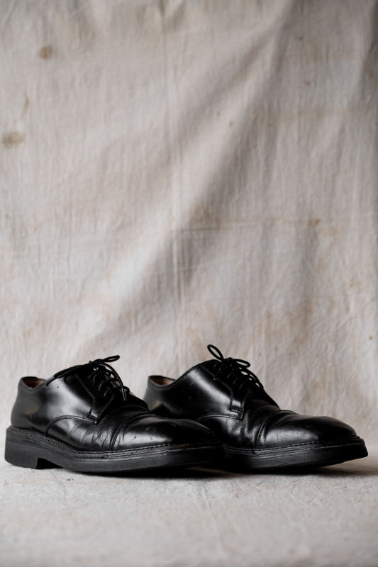 Japanese Square Toe Leather Derby Shoes Vibram Sole 日本製 復古方頭德比鞋
