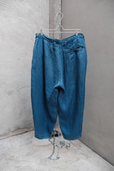 PORTER CLASSIC indigo linen wide bebop pants 藍染亞麻寬版氣球褲