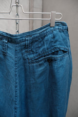 PORTER CLASSIC indigo linen wide bebop pants 藍染亞麻寬版氣球褲