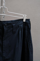 PORTER CLASSIC POPLIN DUKE ELLINGTON PANTS - NAVY 尼龍混紡寬版氣球褲