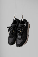 SACAI x Nike LDWaffle Black Japanese designer co-branded double hook suede nylon ribbon jogging shoes