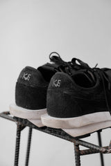 SACAI x Nike LDWaffle Black Japanese designer co-branded double hook suede nylon ribbon jogging shoes